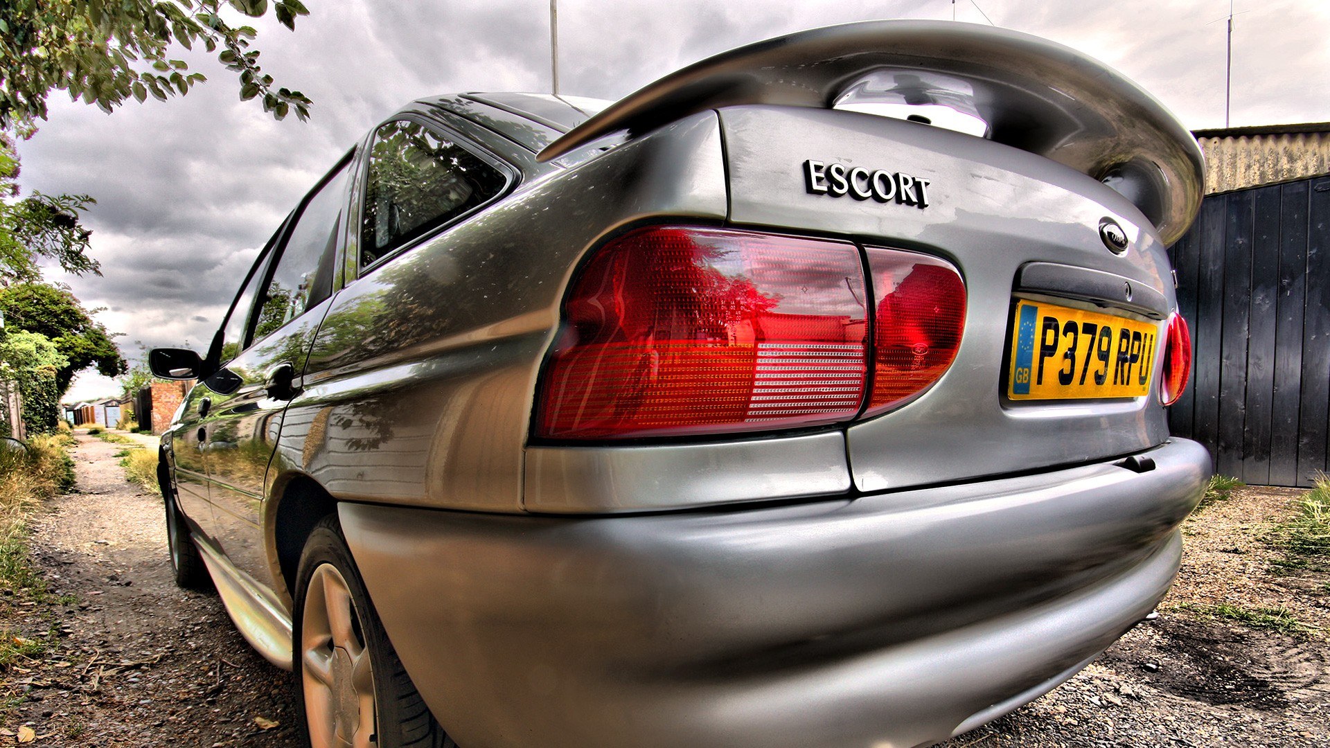 silver ford escort car