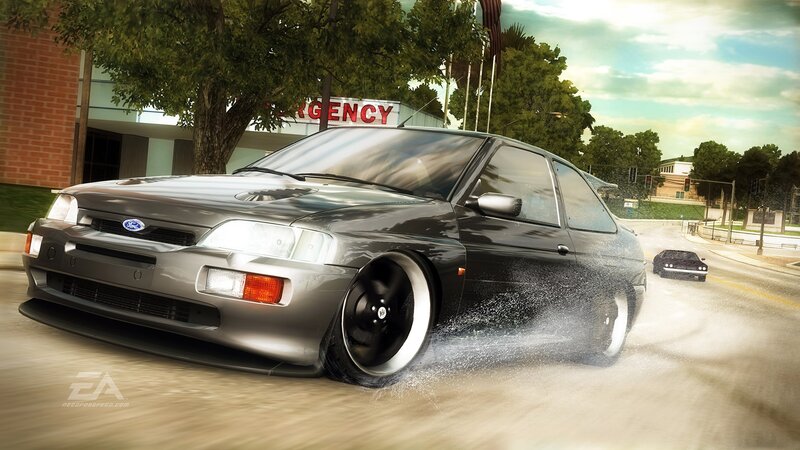Silver Ford Escort