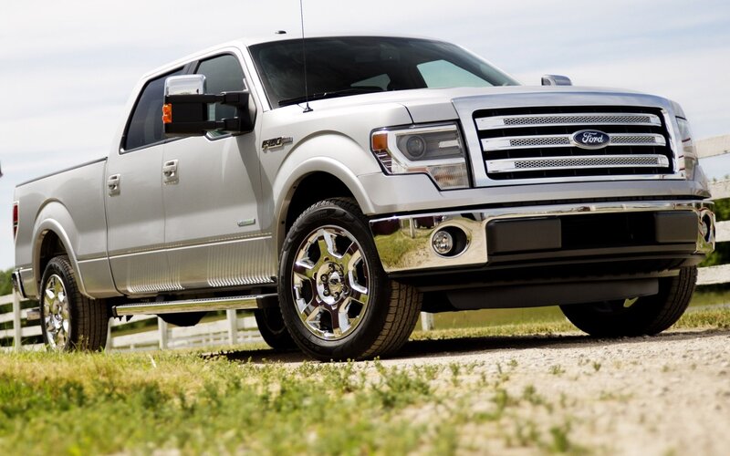 silver ford f-150 pickup truck