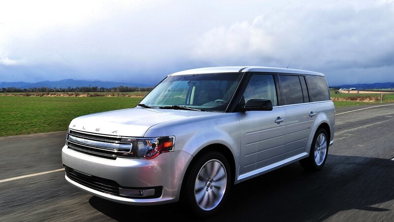 silver ford flex on road