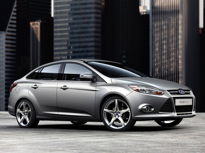 Silver Ford Focus sedan