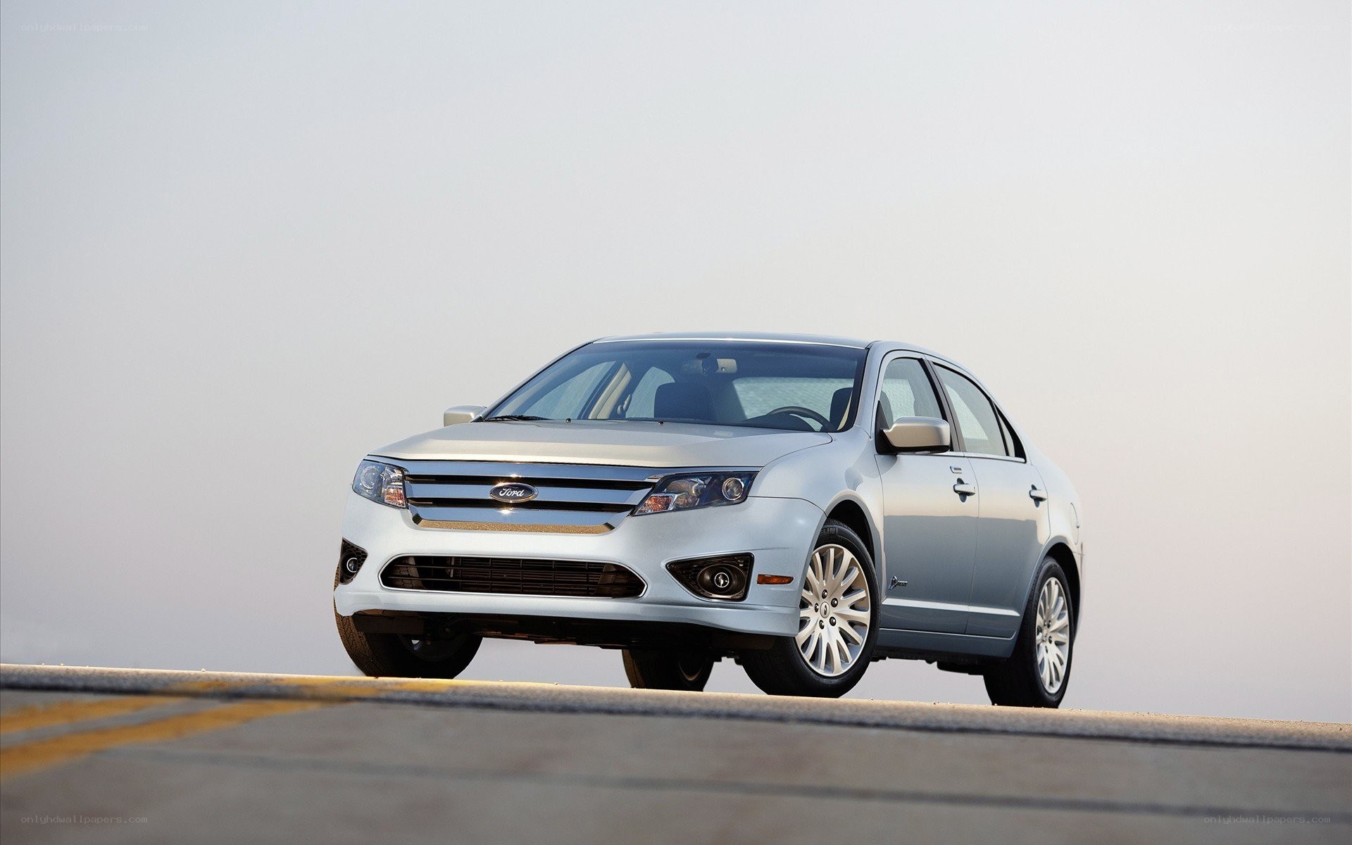 silver ford fusion sedan