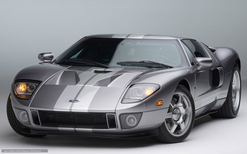 Silver Ford Gt Car — Gray, Neutral, Photograph