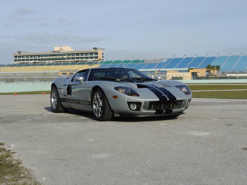 Silver Ford Gt Car