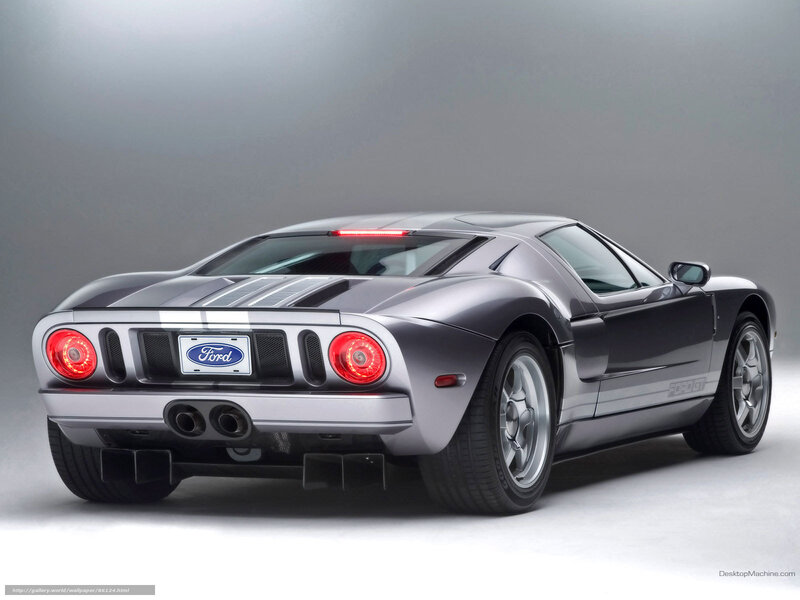 Silver Ford GT sports car