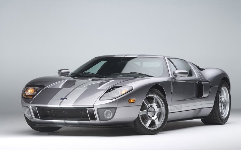 Silver Ford Gt Sports Car — Gray, Neutral, Photograph