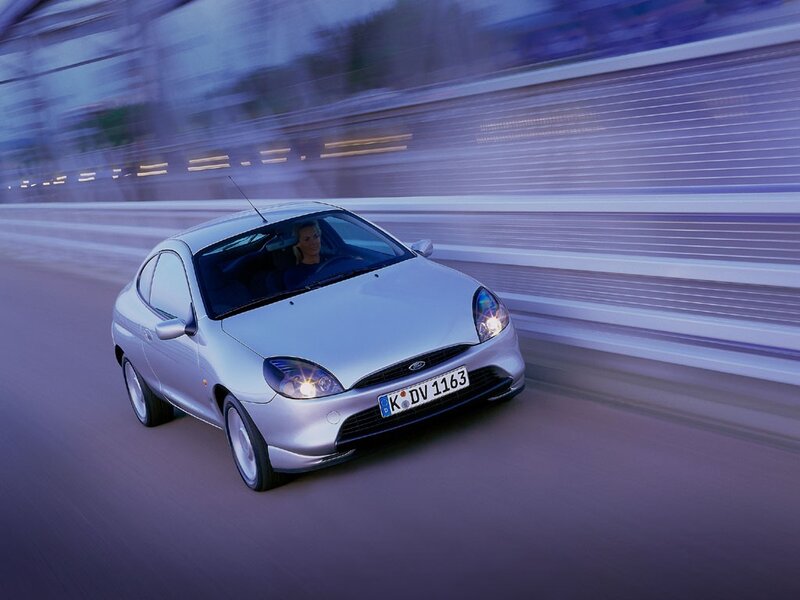 Silver Ford Ka in motion