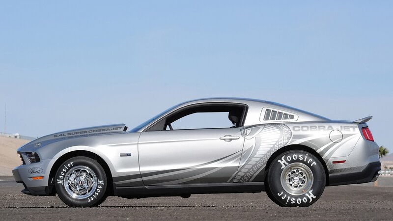Silver Ford Mustang Cobra Jet