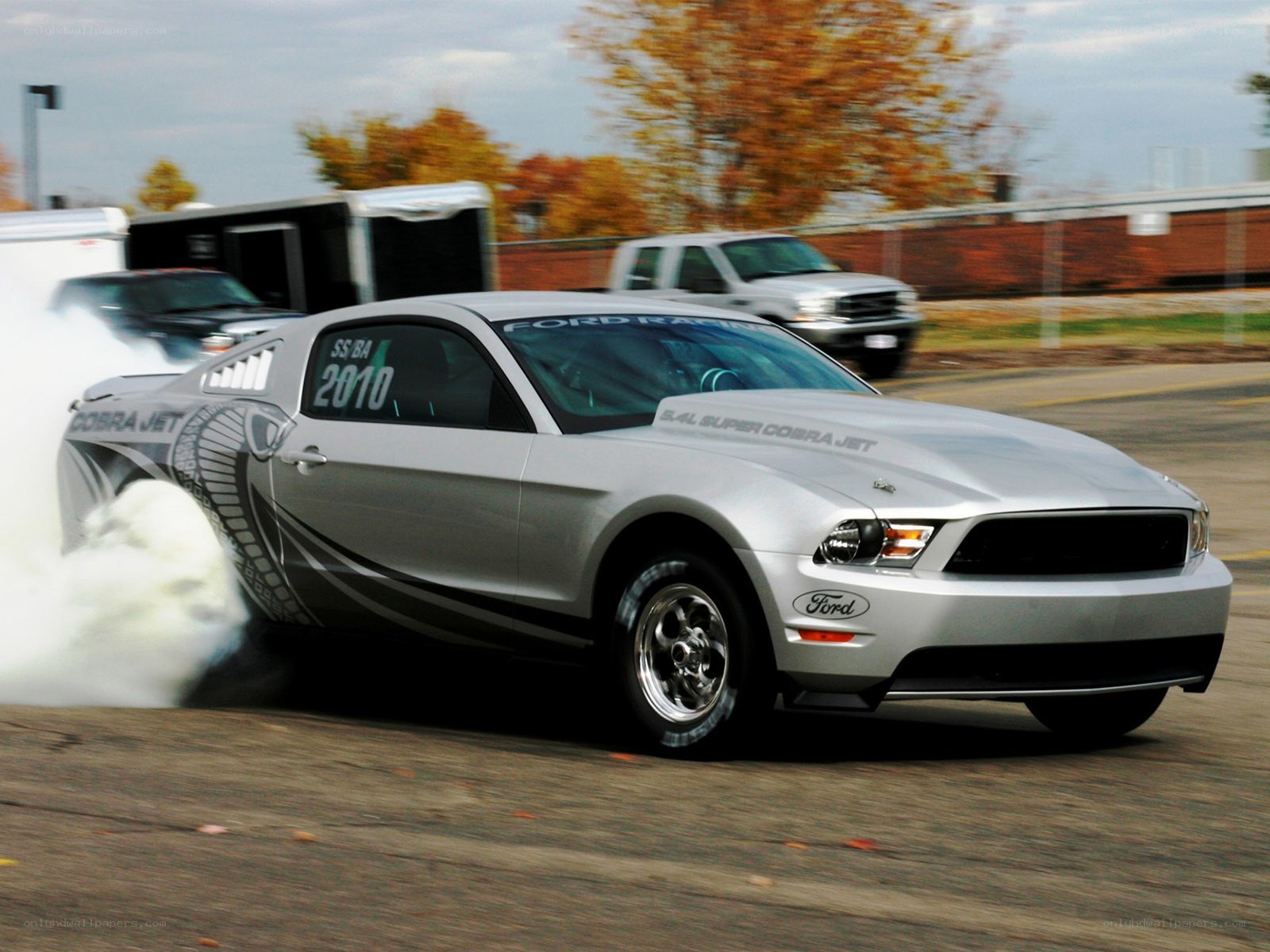Silver Ford Mustang Cobra Jet