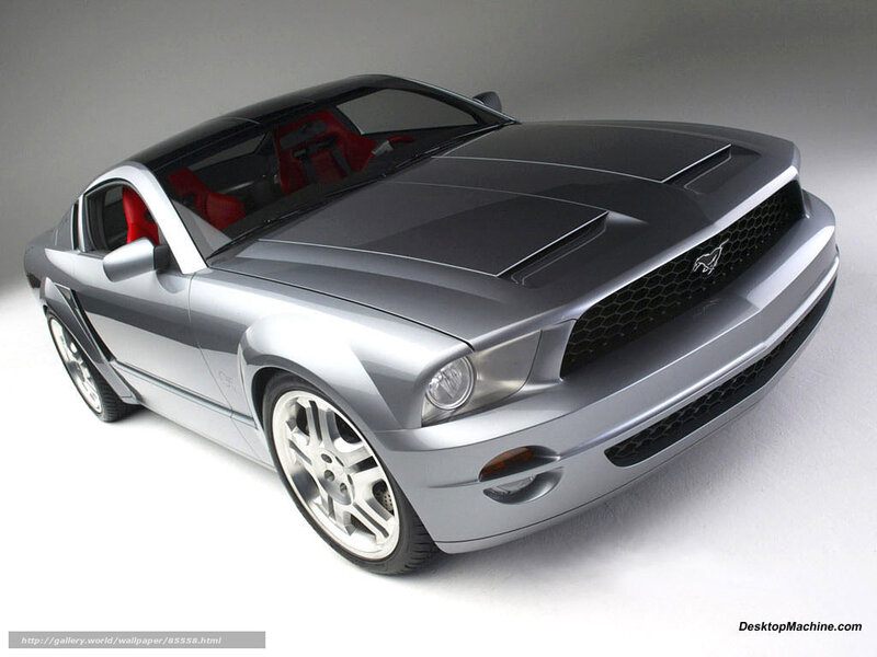 Silver Ford Mustang concept car