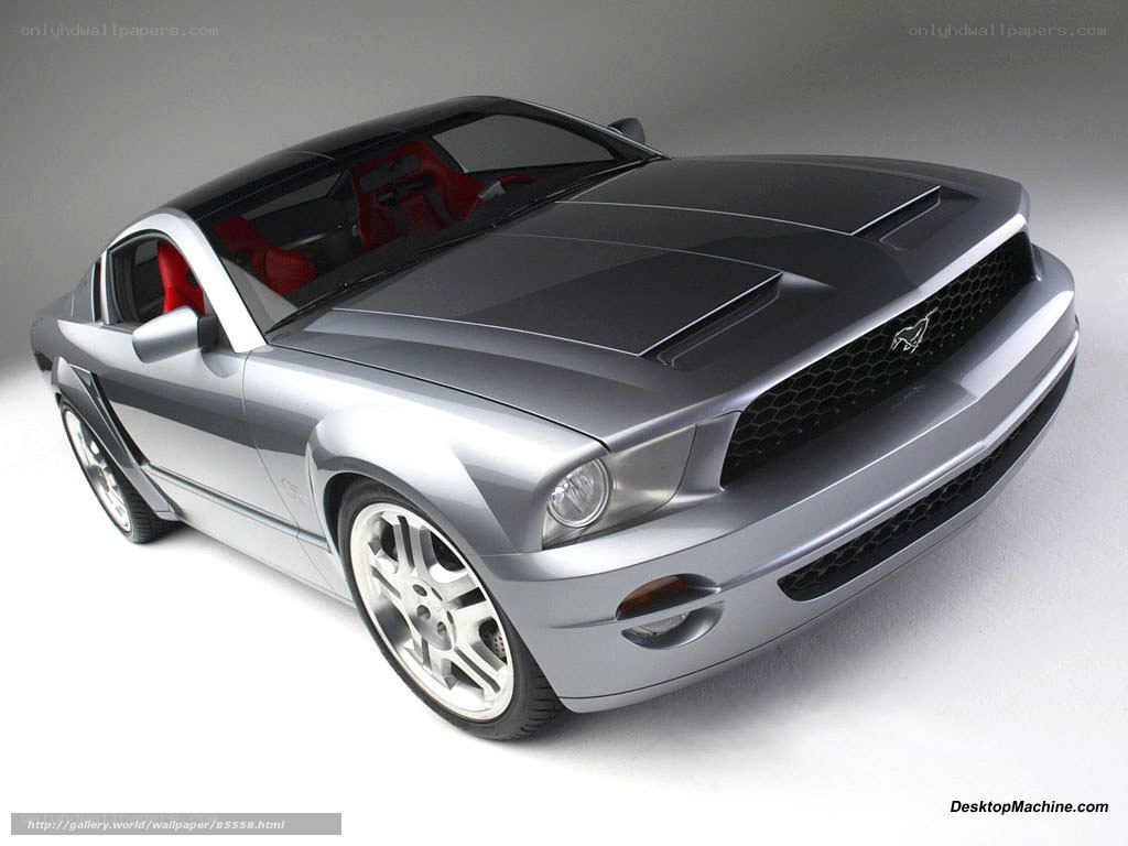 Silver Ford Mustang concept car