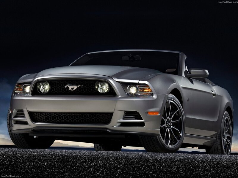 Silver Ford Mustang Convertible