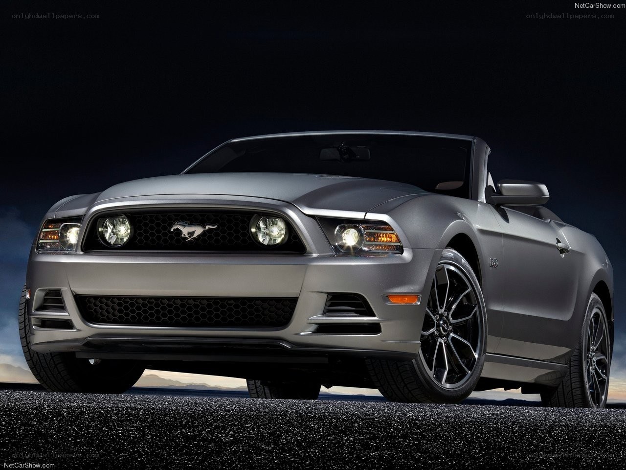 Silver Ford Mustang Convertible