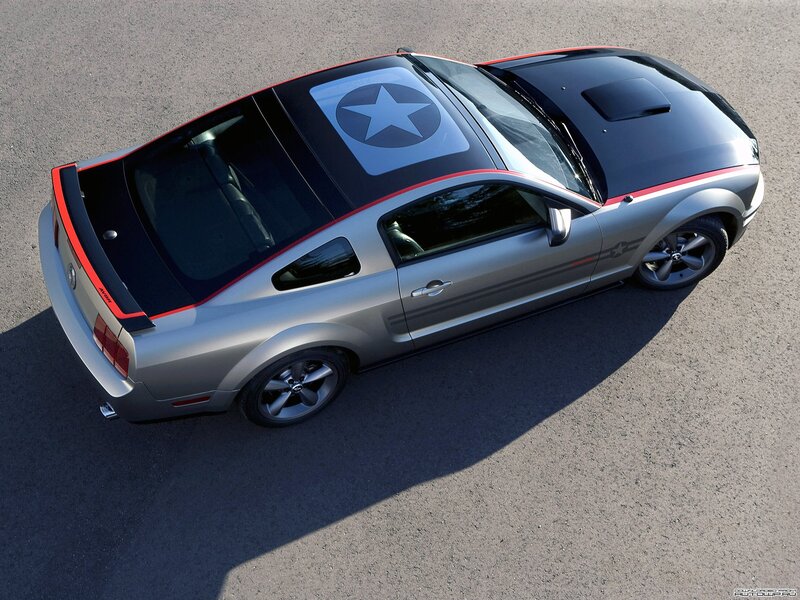 Silver Ford Mustang — Dramatic, Afternoon, Photograph, Car, Star Decal