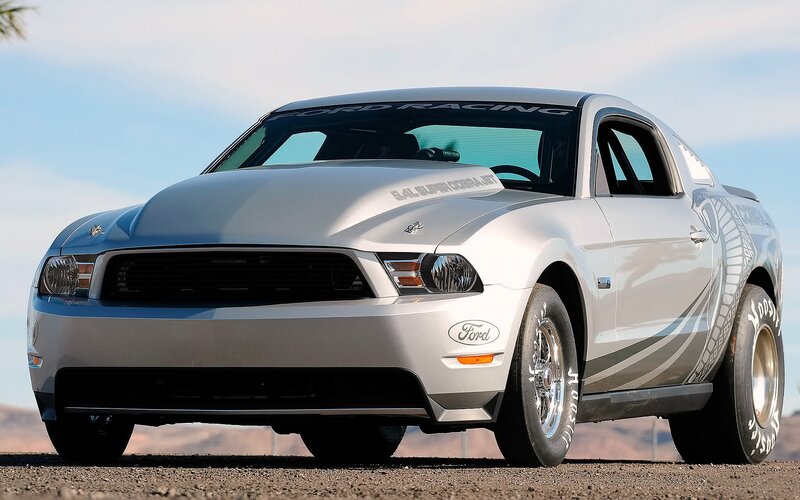 Silver Ford Mustang — Dramatic, Afternoon, Photograph