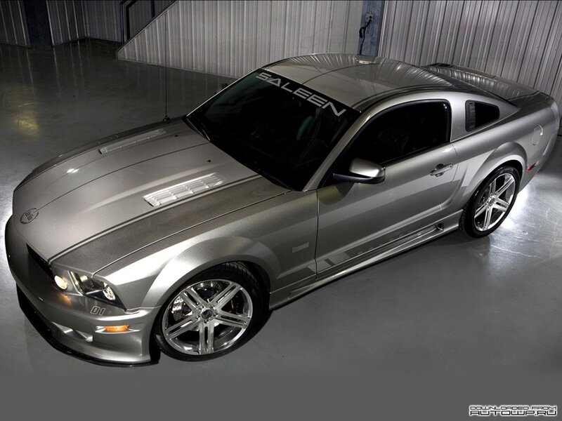 Silver Ford Mustang — Dramatic, Photograph, Car, Garage