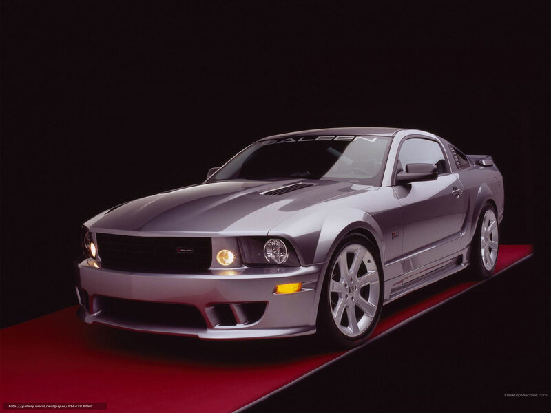 Silver Ford Mustang — Dramatic, Photograph, Car, Red Platform