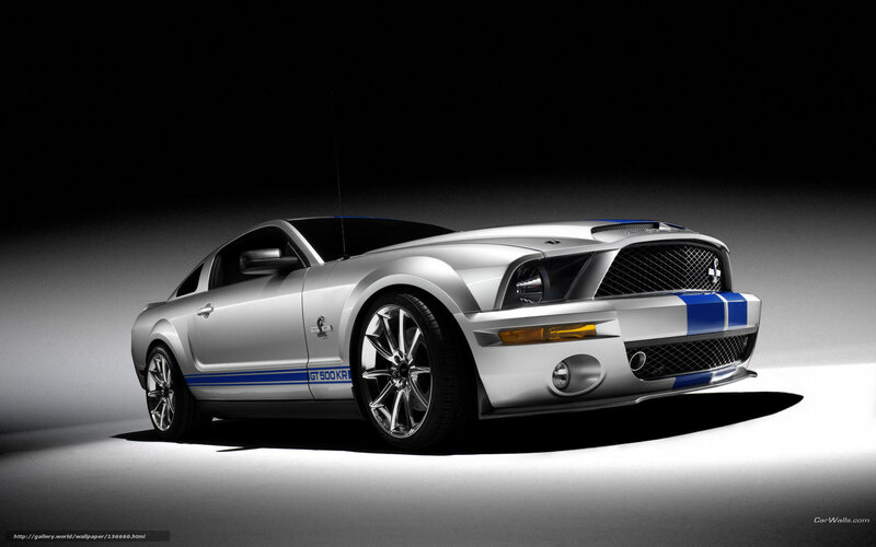 Silver Ford Mustang — Dramatic, Photograph, Car, Stripes