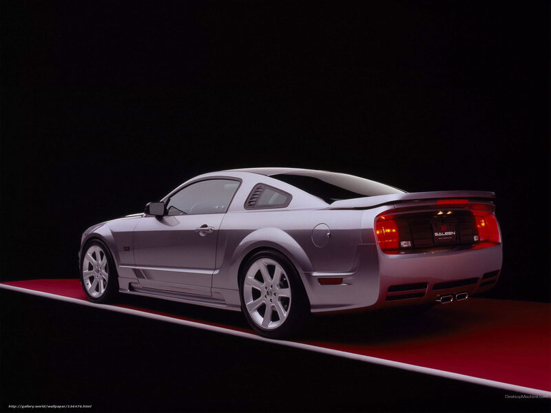 Silver Ford Mustang — Dramatic, Photograph, Car