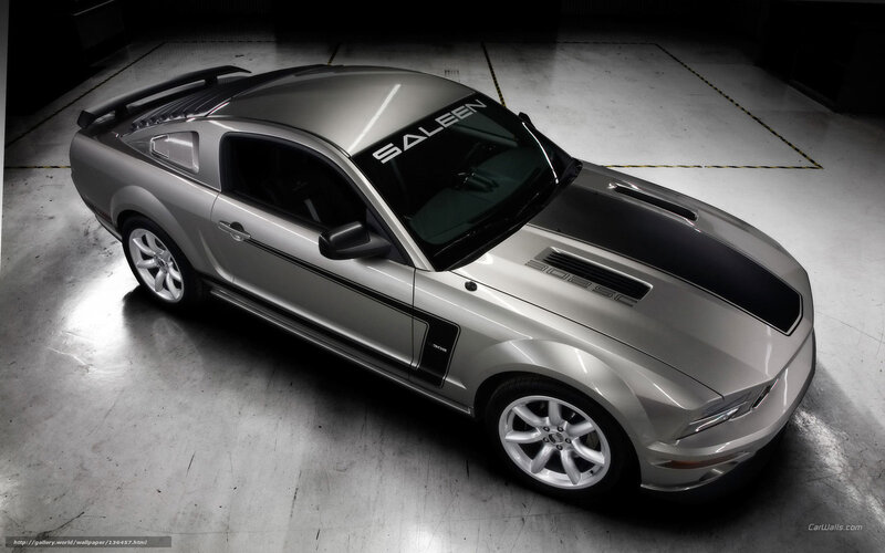 Silver Ford Mustang — Dramatic, Photograph