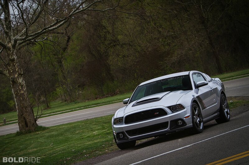 Silver Ford Mustang — Dramatic, Spring