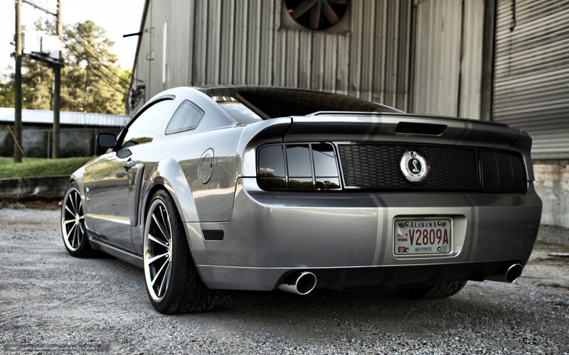 Silver Ford Mustang — Gray, Dramatic, Afternoon, Photograph, Car
