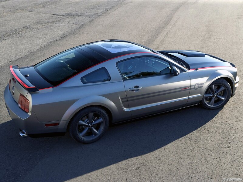 Silver Ford Mustang — Gray, Dramatic, Afternoon, Photograph