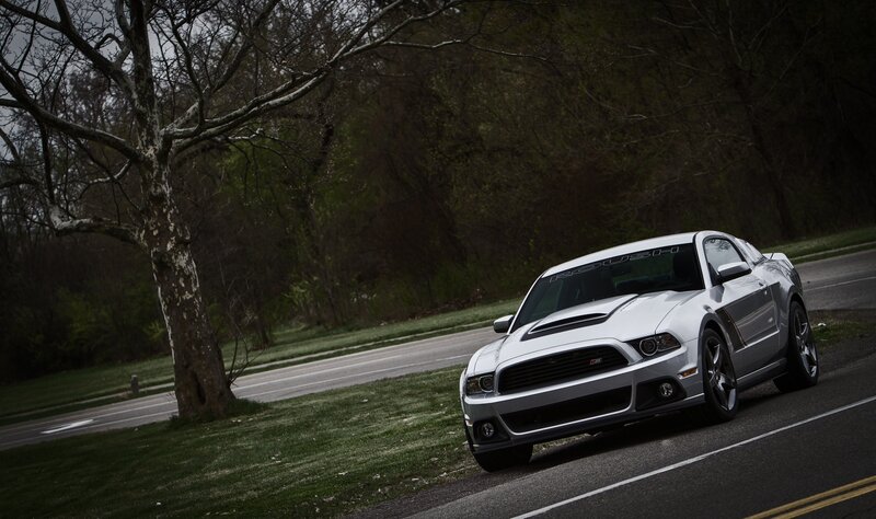 Silver Ford Mustang — Gray, Dramatic, Spring, Photograph