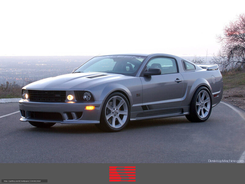 Silver Ford Mustang — Gray, Dramatic, Sunset