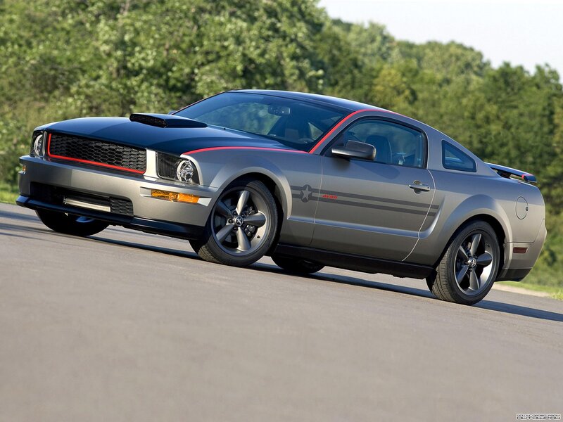 Silver Ford Mustang — Gray, Dynamic, Afternoon, Photograph