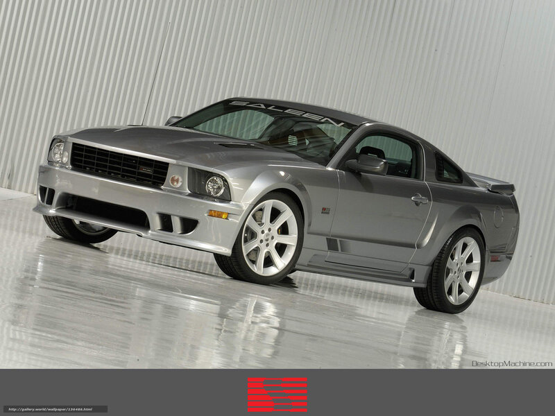 Silver Ford Mustang — Gray, Neutral, Photograph