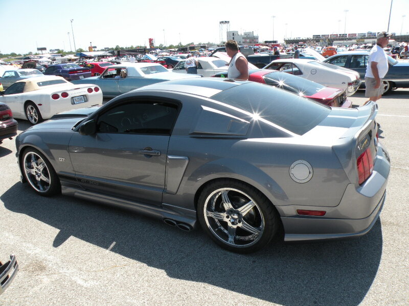Silver Ford Mustang — Gray, Outdoor