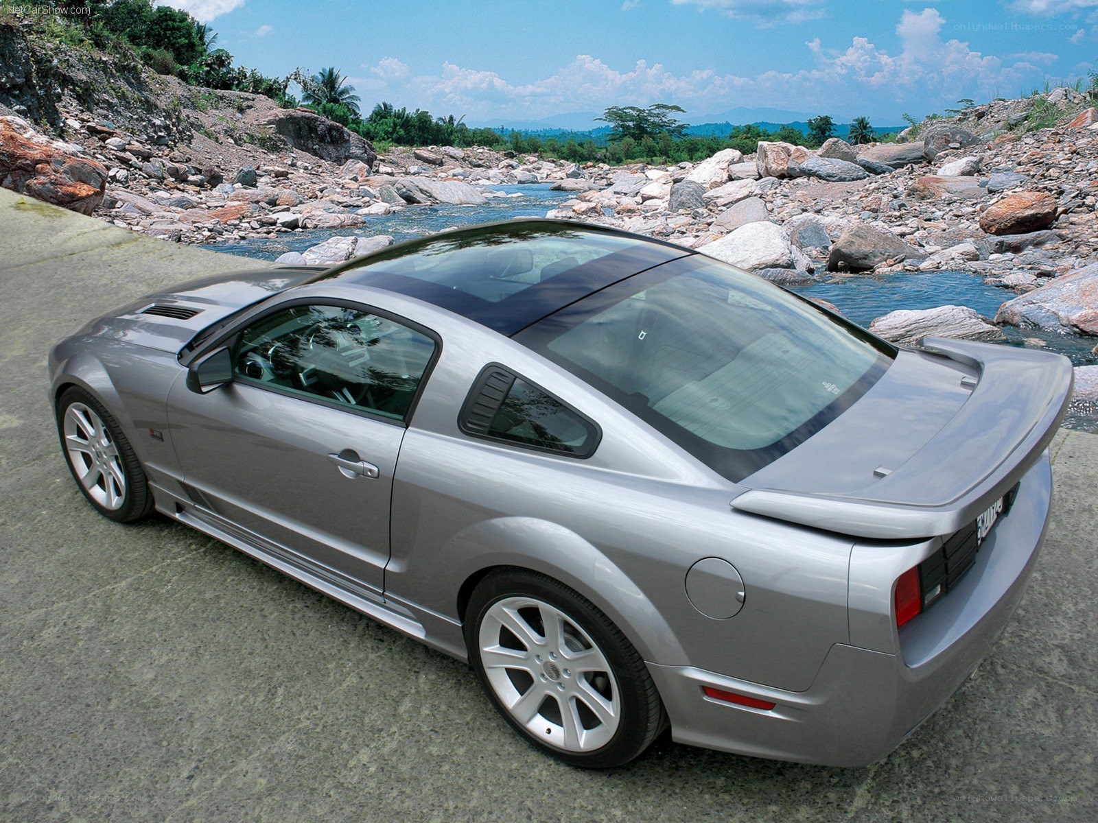 Silver Ford Mustang GT