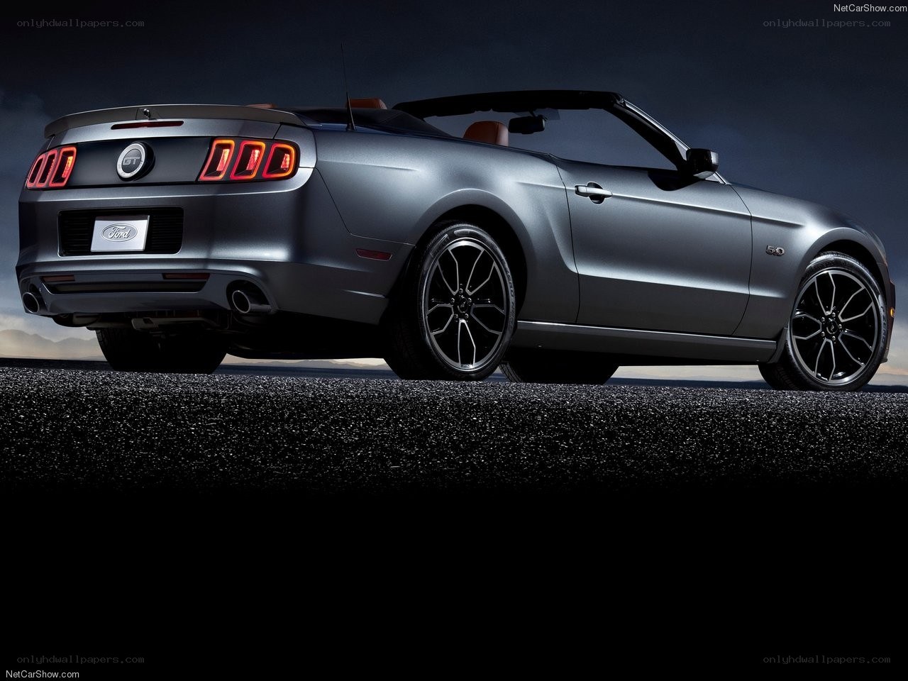 Silver Ford Mustang GT Convertible