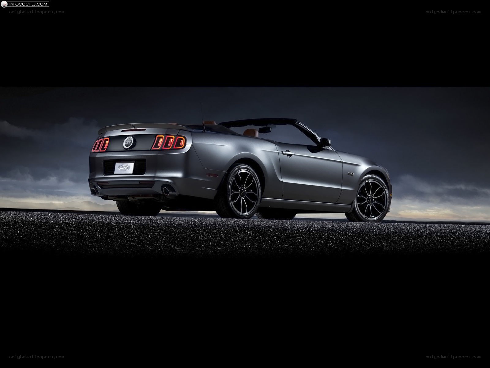 Silver Ford Mustang GT Convertible