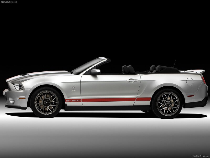 silver ford mustang gt500 convertible