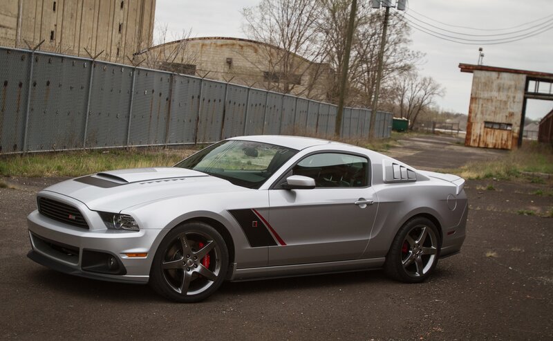 Silver Ford Mustang — Industrial, Autumn