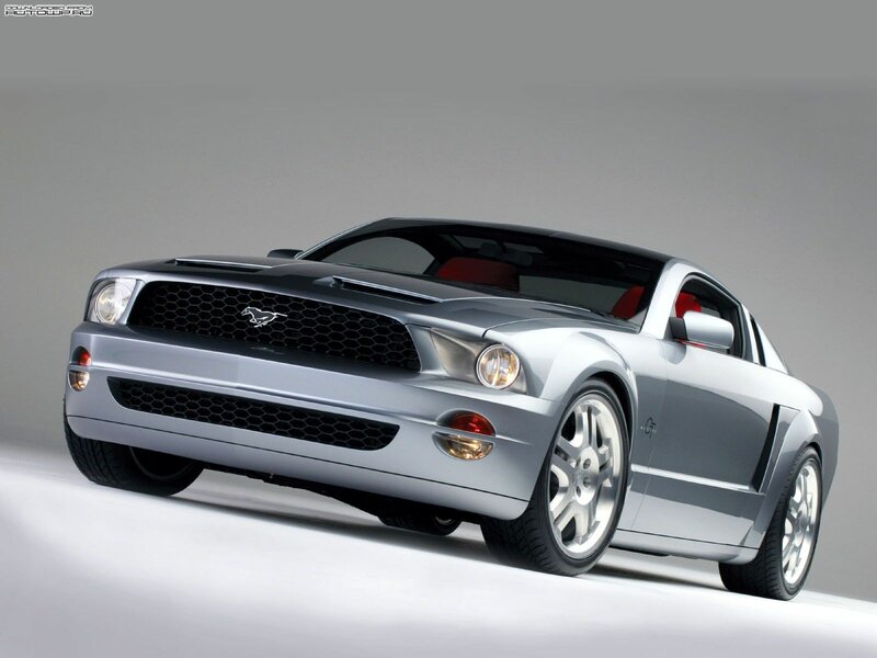 Silver Ford Mustang — Neutral, Photograph, Car, Grille
