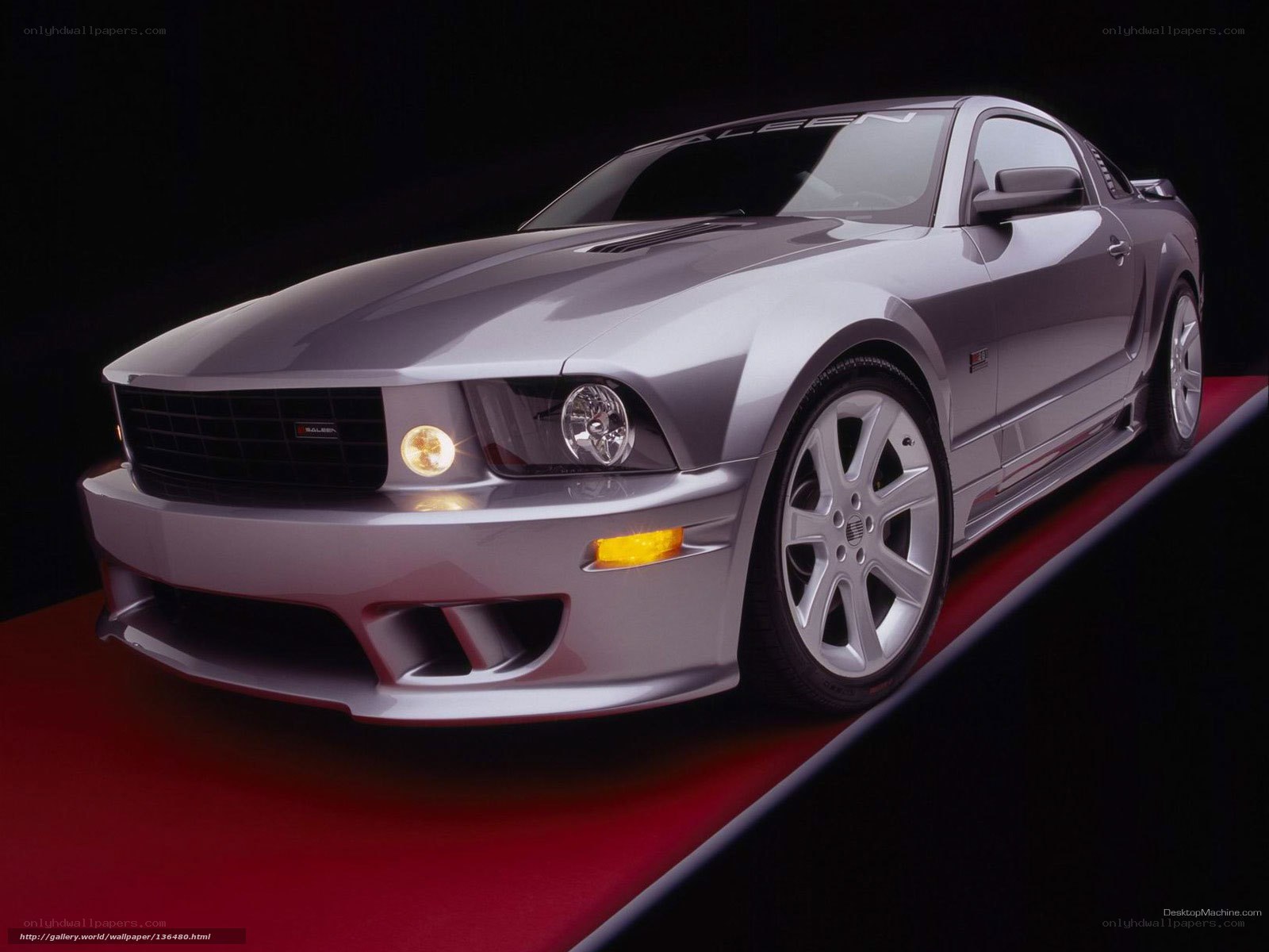 silver ford mustang roush