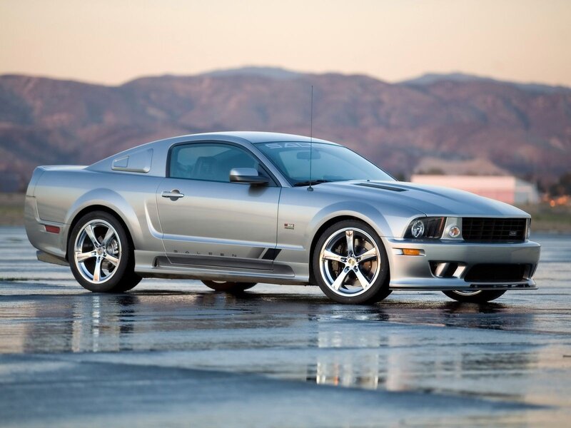 Silver Ford Mustang Saleen