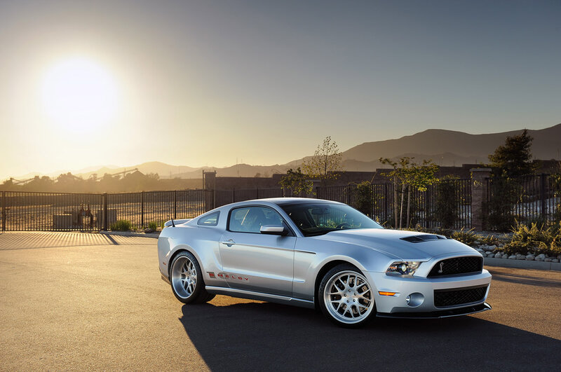 Silver Ford Mustang Shelby — Dramatic