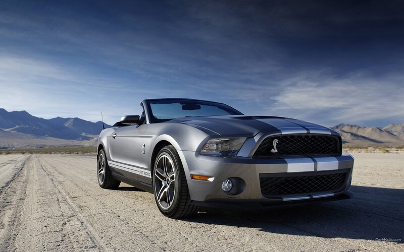 Silver Ford Mustang Shelby GT500