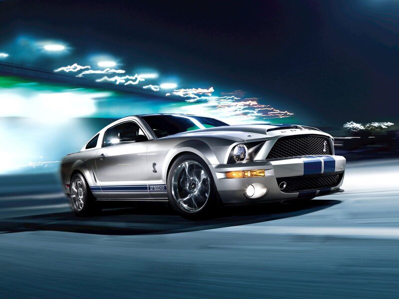 Silver Ford Mustang Shelby GT500KR