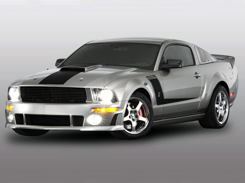 silver ford mustang with black stripes