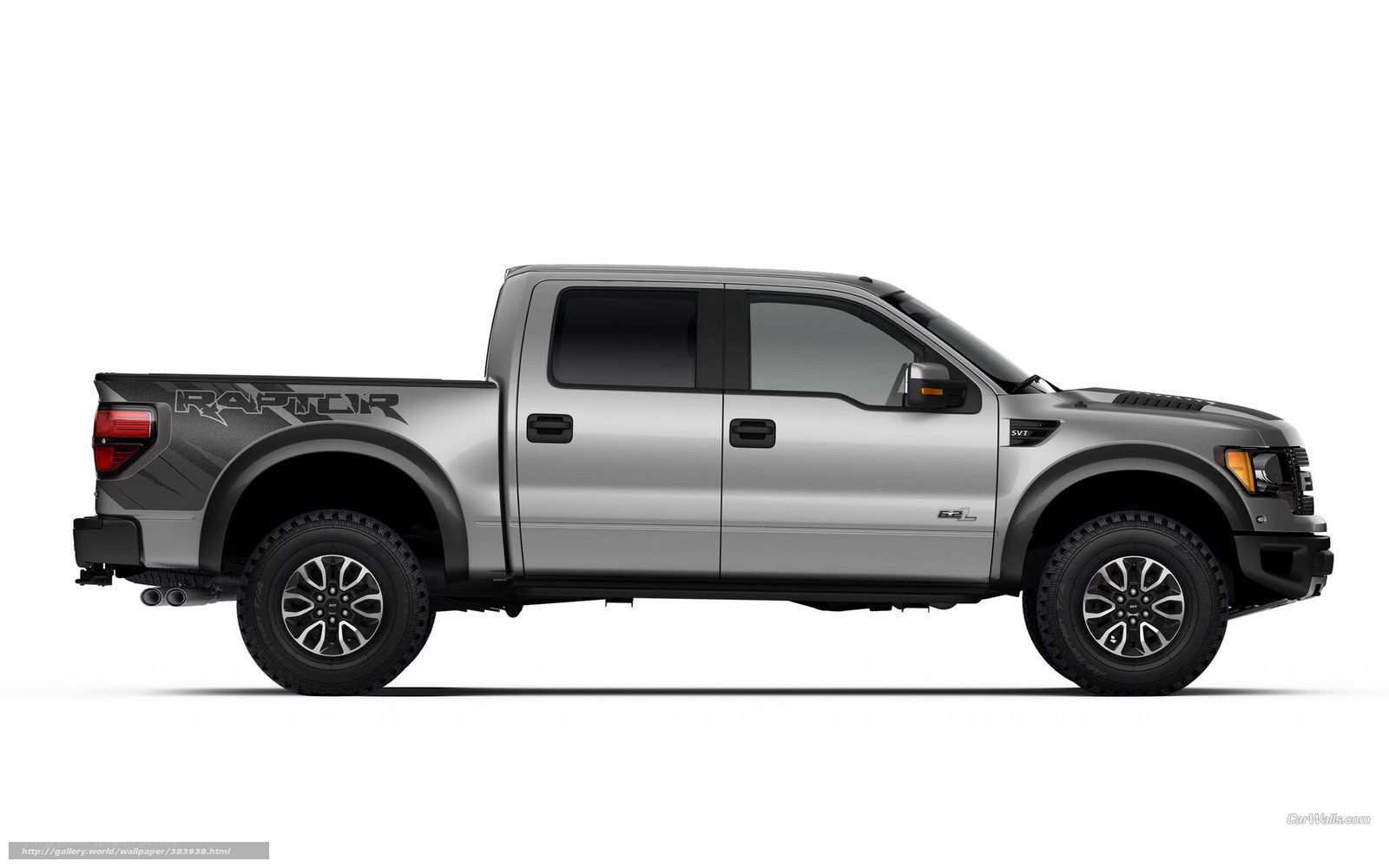 silver ford raptor pickup truck
