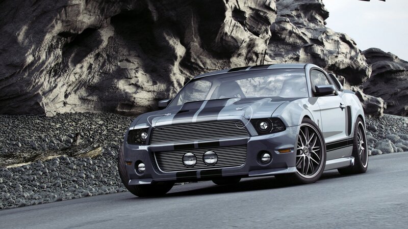 silver ford shelby mustang