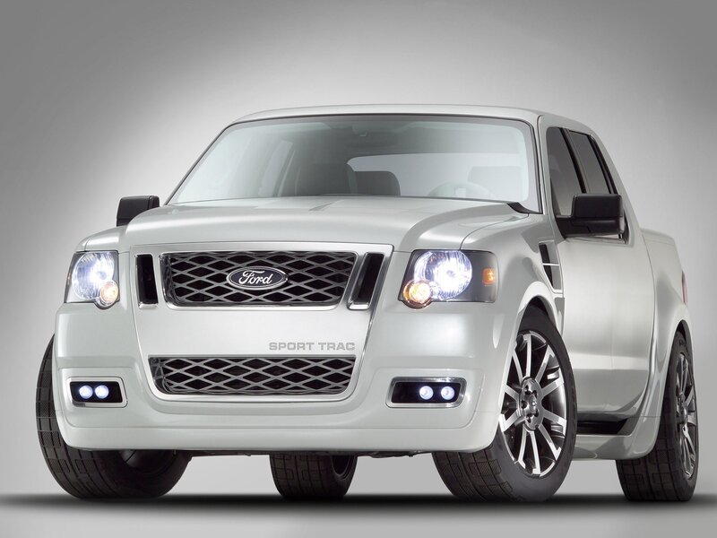Silver Ford Sport Trac — White