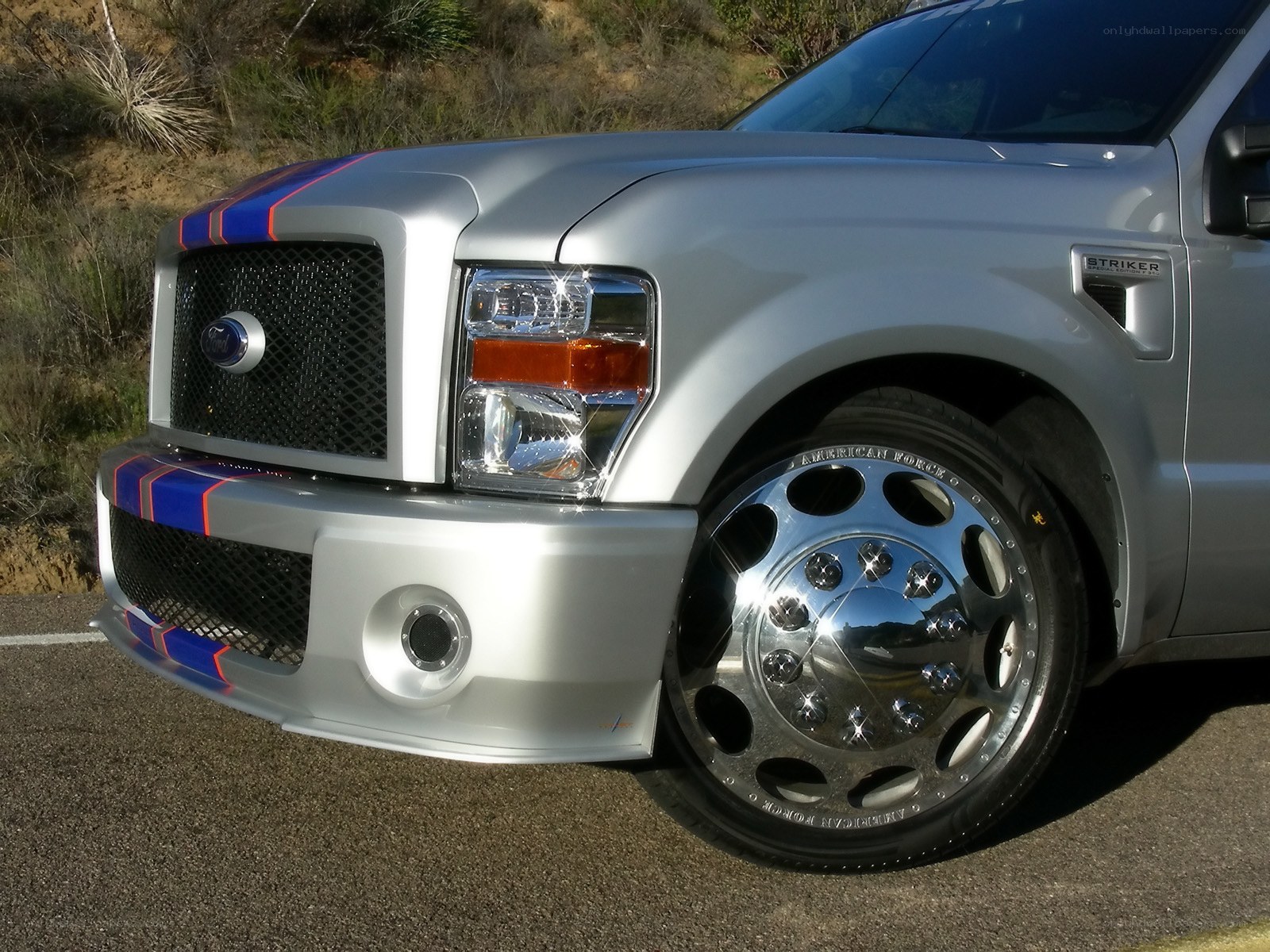 silver Ford Striker truck