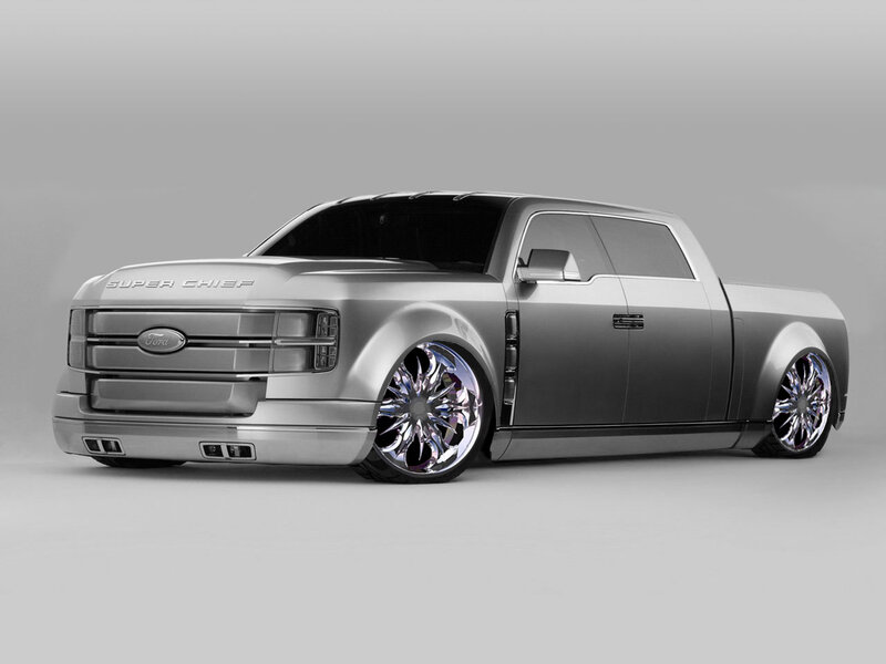 Silver Ford Super Chief truck
