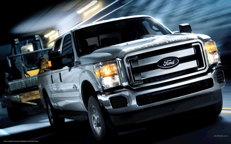 Silver Ford Super Duty truck